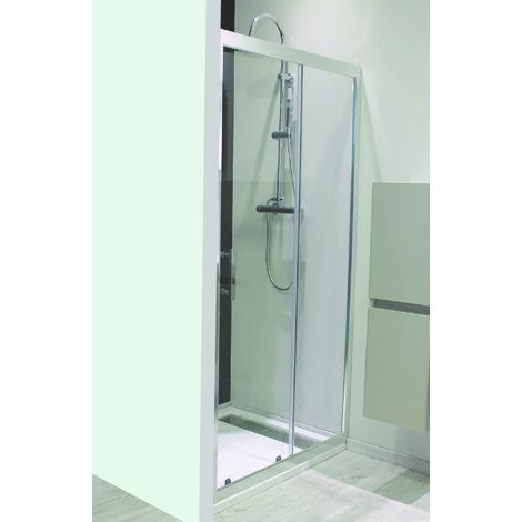 ONDEE ZEN - Porte de douche EKLA - Coulissante - Finition Chromé - 100x185cm
