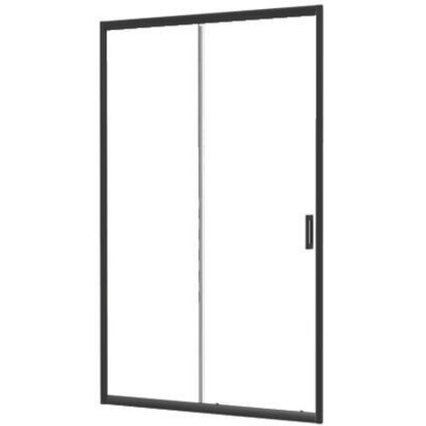 ONDEE ZEN - Porte de douche NAPA - Coulissante - Finition Noir - 120x195cm
