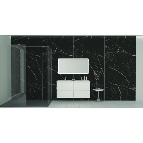 ONDEE ZEN - Profilé de panneau mural finition rectangulaire chromé 4mm