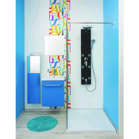 ONDEE ZEN - Receveur de douche  YQUA - 90x90cm - Acrylique - Blanc - Extra-plat