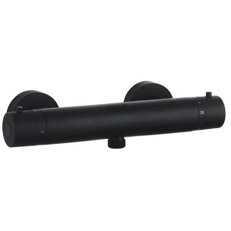 ONDEE ZEN - Robinet mitigeur thermostatique de douche SILKY - L27,5xl40,5cm - noir mat