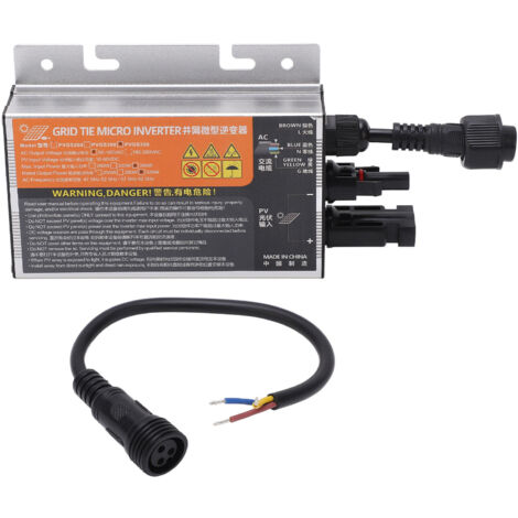 Ondulateur Solaire Connecté au Réseau 350W 18‑60V 110V pour Panneaux Photovoltaïques