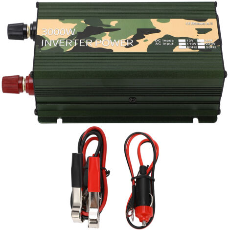 Onduleur 3000W 12V/110V avec Ventilateur et Port USB - Convertisseur DC/AC pour Voiture