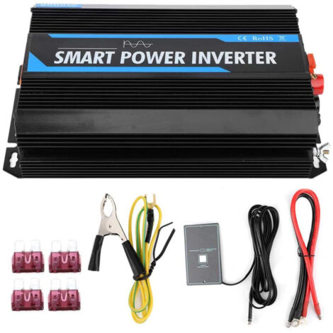 Onduleur 6000 W à onde sinusoïdale pure, 12 V CC / 220 V CA, puissance de crête 12 000 W pour camping-car et voiture