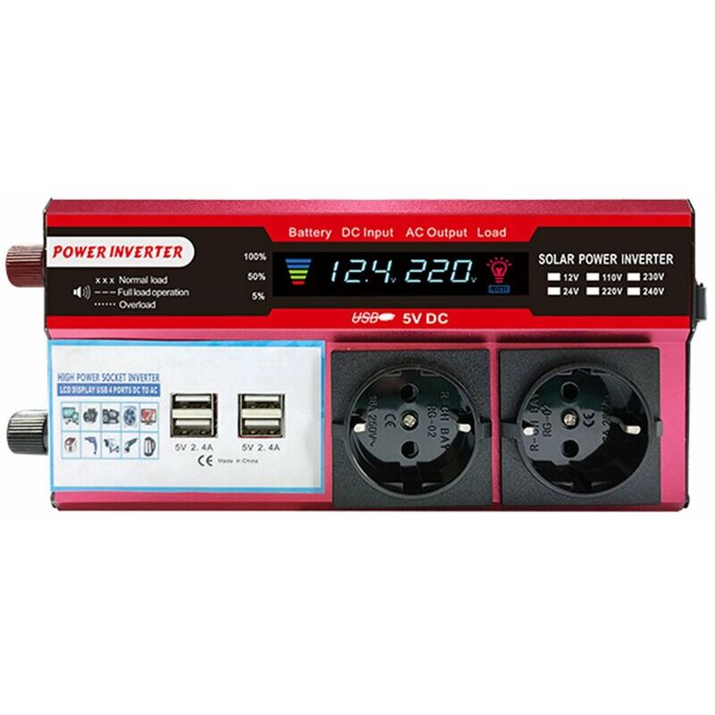 Onduleur à onde sinusoïdale Pure d'inverseur d'énergie solaire de rendement élevé pour l'inverseur d'énergie solaire de RV de voiture à la maison