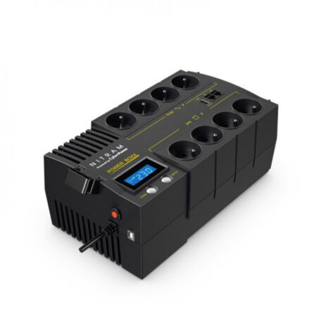 Onduleur de bureau avec LCD 1200VA 720W 8 prises 220v PB1200LCD Nitram