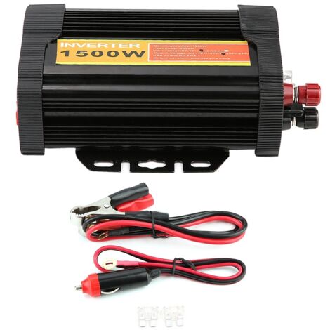 Onduleur de Voiture 1500W, Convertisseur 12V/110V - Chargeur et Transformateur Haute Puissance