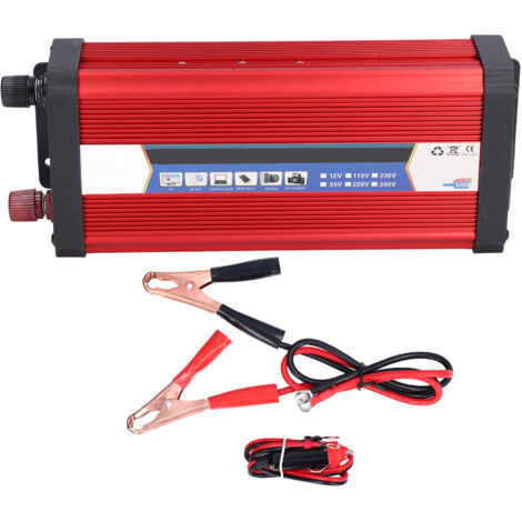 Onduleur de Voiture 4000W Onde Modifiée Convertisseur DC/AC 12V à 220V pour Énergie Solaire