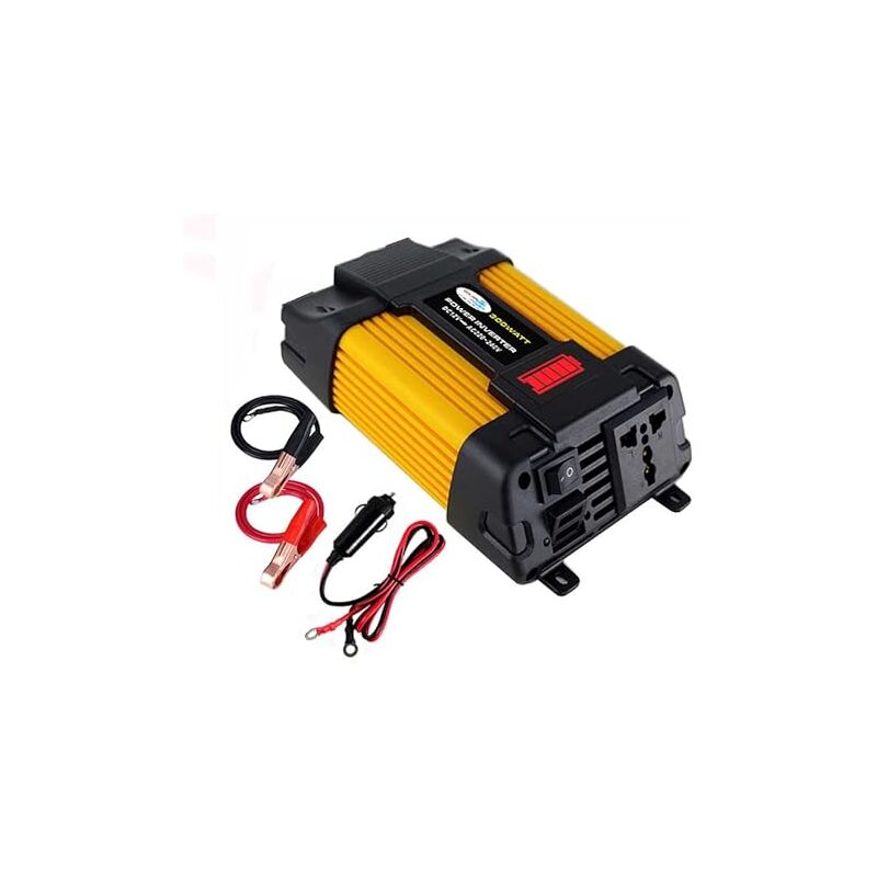 Onduleur de voiture 500 W DC 12 V à 110 V AC avec adaptateur de voiture double ports USB 4,2 A (500 W)