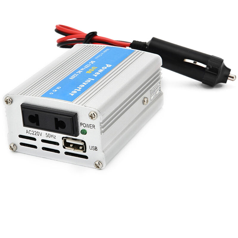 Kkmoon - Onduleur de Voiture Portable 200W - Convertisseur dc 12V vers ac 220V avec Ports usb et Prises de Recharge