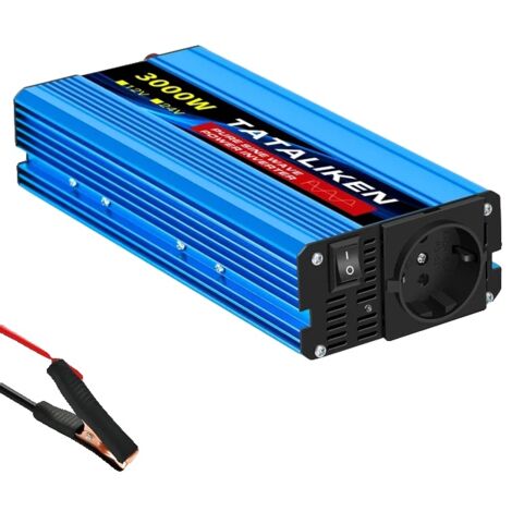 Onduleur, onde sinusoïdale pure, haute puissance, 3000 W, 12 V 50 Hz, 220-240 V