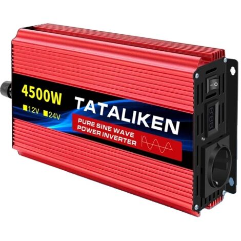 Onduleur, onde sinusoïdale pure, haute puissance, 4 500 W, 12 V 50 Hz, 220-240 V