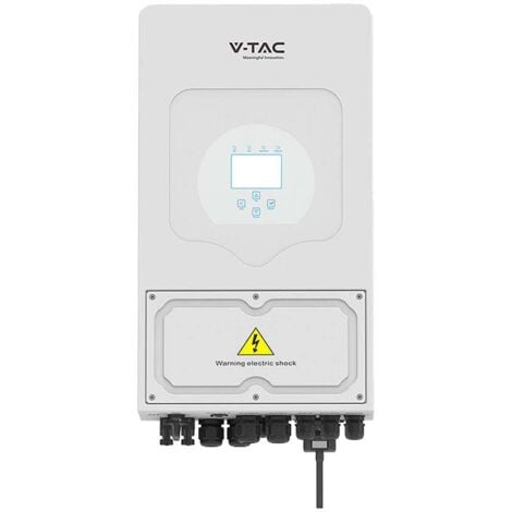 Onduleur photovoltaà¯que hybride 5kW monophasé On-Grid/Off-Grid Deye avec écran tactile LCD et compteur intelligent intégré incluant CT et WiFi Garantie de 5 ans (extensible à  10 années) IP65