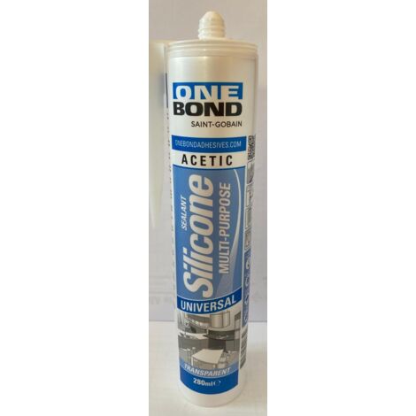 One bond silicone transparent 280ml acetico monocomponente