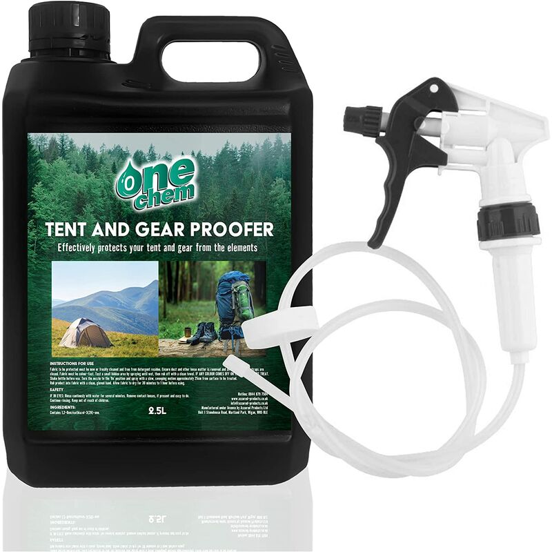 One Chem - Tent and Gear Waterproof 2.5 Litre Spray - Long hose trigger