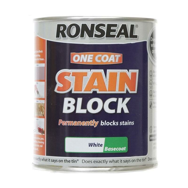 Ronseal One Coat Stain Block - White - 2.5L