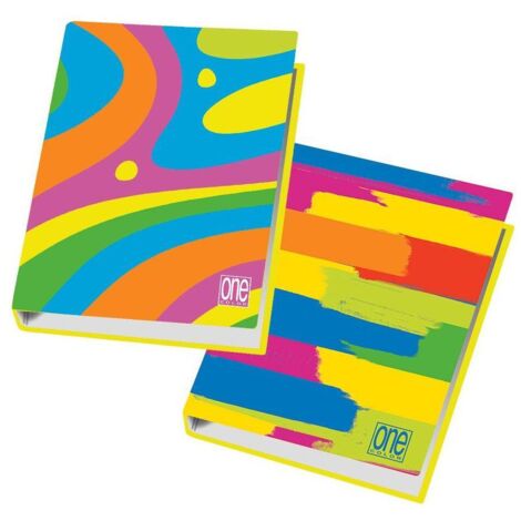 One Color - Fantafluo Raccoglitore Copertina Ad Anelli Maxi D.30 X6