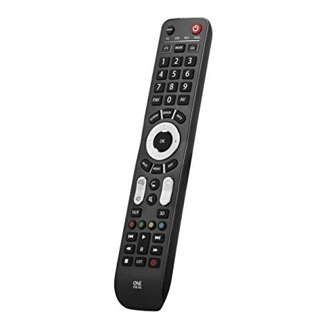 One For All Evolve 4 mando a distancia IR inalámbrico Audio, DTT, DVD/Blu-ray, Consola de juegos, Sistema de cine en casa, IPTV, Soporte de proyector, SAT, STB, TNT, TV, Receptor de televisión Botones