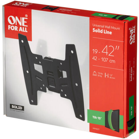 ONE FOR ALL TV-Wandhalter Solid TILT, WM 4221, 43" (109 cm), schwarz