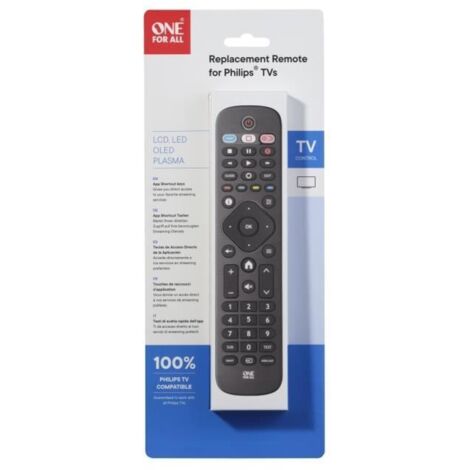 ONE FOR ALL URC4913 - Telecommande de remplacement pour TV Philips