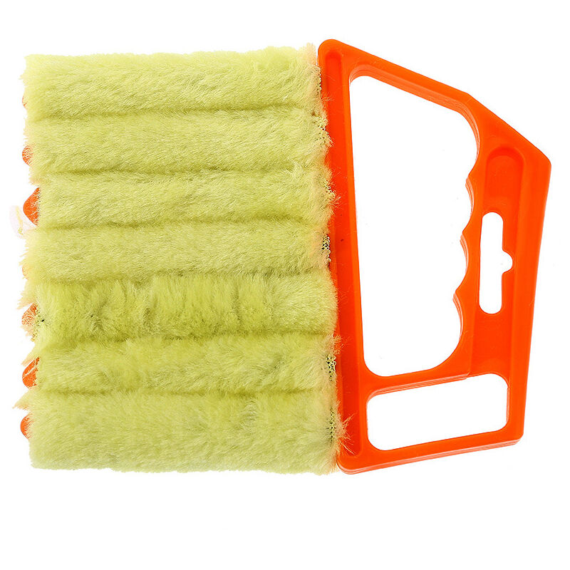 Fortuneville - One hand washing window brush, air conditioner, dust remover with washable shutter blades, cleaning cloth, window washer (orange)