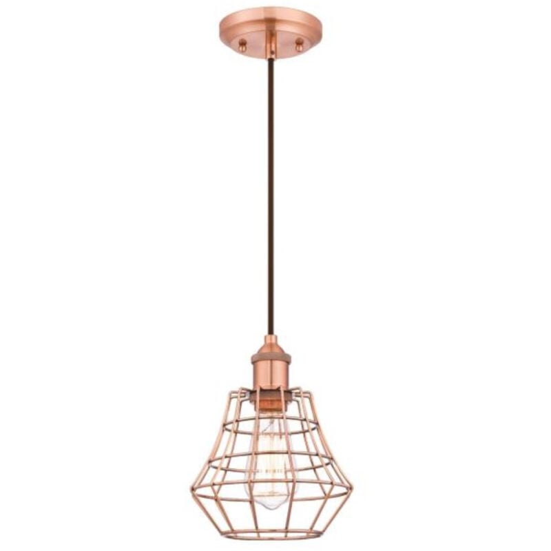 Westinghouse - One-Light Pendant Nathan Brushed Copper Angled Cage