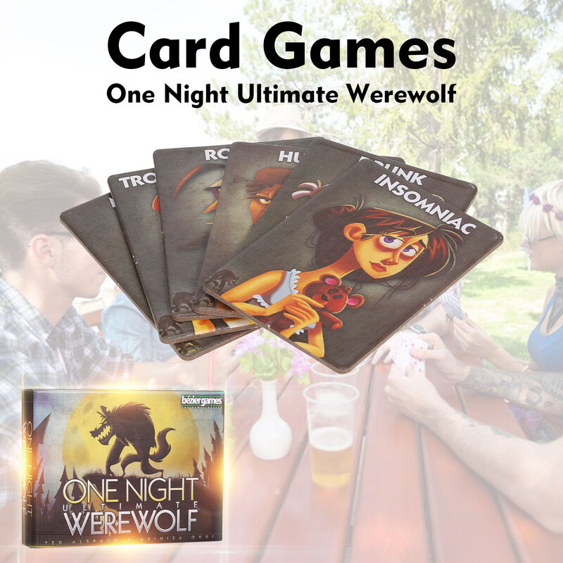 

One Night Ultimate Werewolf Card Games 10 Minutes Fast Table Card Games 3-10 Jugadores Populares juegos de cartas de fiesta, Multicolor