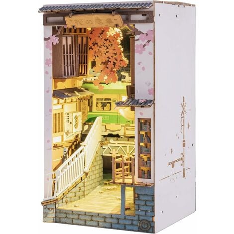 One Piece DIY Building Block Bookshelf Insert Diorama Bookends, Model Build for Adults, Adult Craft Kit Cadeaux personnalisés pour femmes hommes (Magic Dark Alley) -180 110 240 BF