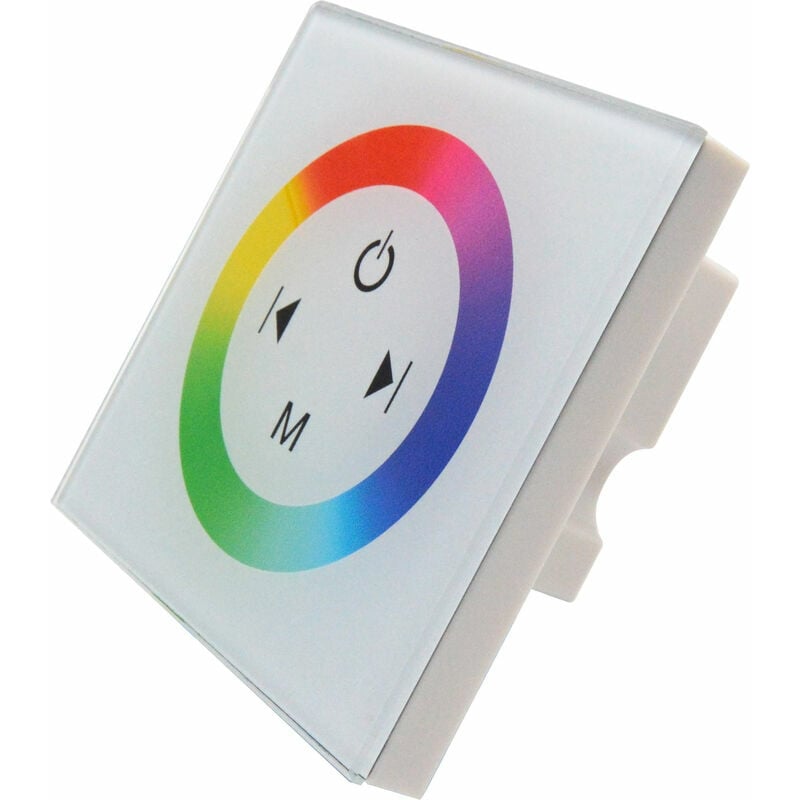 Tumalagia - One Piece led Wall Switch Dimmer Dimmer Controller Strip Light Touch Screen Switch Cover Brightness (rgb White) - 86 86 35.6mm