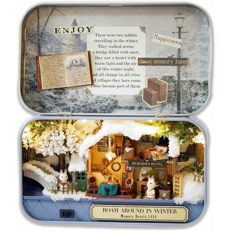 One Piece Tiny House Build Adult DIY, Boxed Tiny House Kit, DIY Craft Gift for Women (Winter Roaming) - 14.38.42.6cm