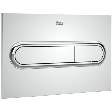One placa de accionamiento ROCA con descarga dual PL1 cromada