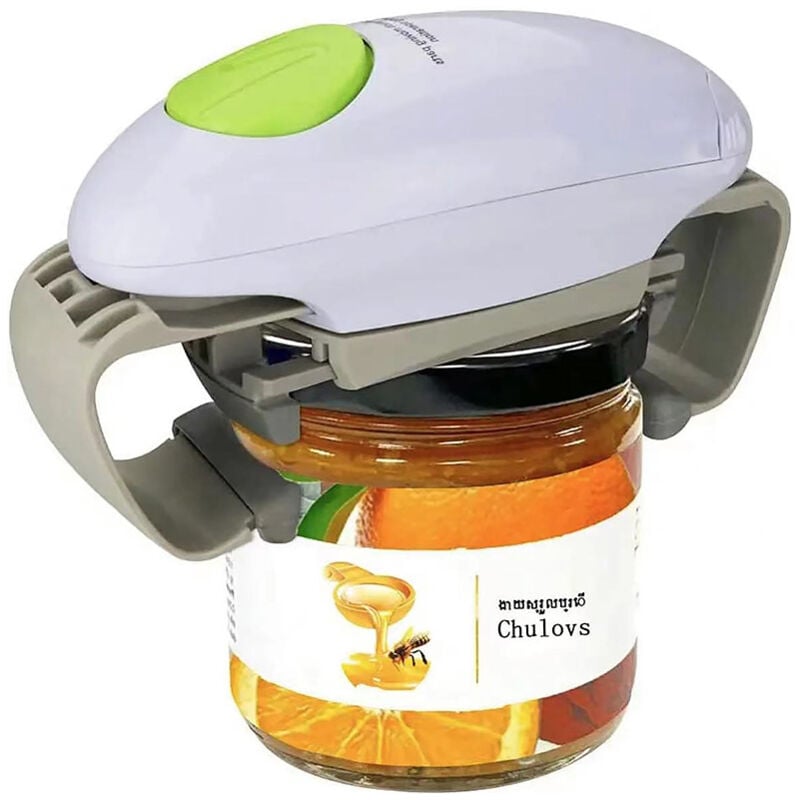 One Touch Electric Jar Opener, Auto Electric Can Opener, Multifunction Open jars and vessels Fit Almost Jars Size, Strong Tough Automatic Jar Opener