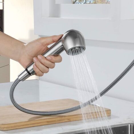 Vtizikl Ensemble Pommeau Douche pour Lavabo Douchette Adaptable sur Robinet Flexible de Robinet de Cuisine,Douchette de Salle de Bain Parfait pour Laver les Cheveux ou Nettoyer Animaux de Compagnie