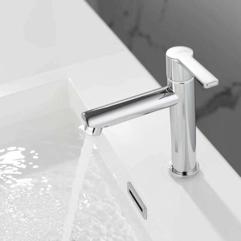 Type de coude sans tube GAESHOW G1//2in lavabo en acier inoxydable robinet d/'eau froide simple pour toilette de salle de bain noir beau et délicat