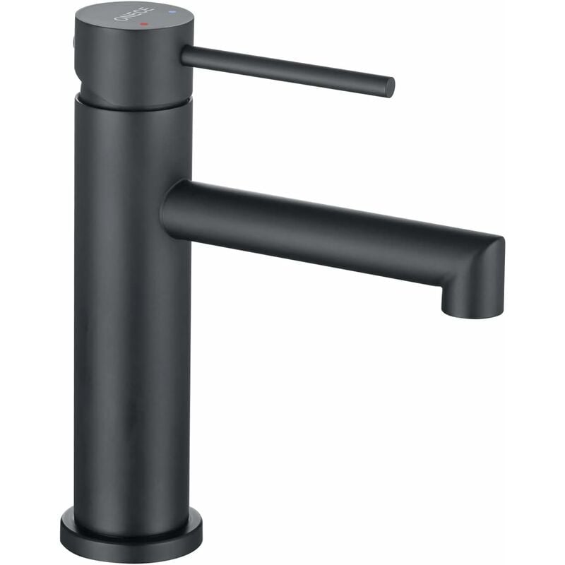 ONECE Robinet de Salle de Bain, Mitigeur de Lavabo Noir, Robinet de Lavabo Salle de Bains Haute Qualité en Acier Inoxydable Résistant à l'usure,