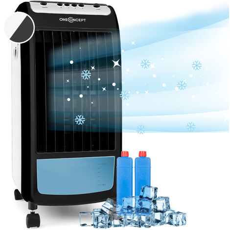 oneconcept CarribeanBlue Climatizador evaporativo, humidificador de aire y ventilador de 400 m³/h Blanco
