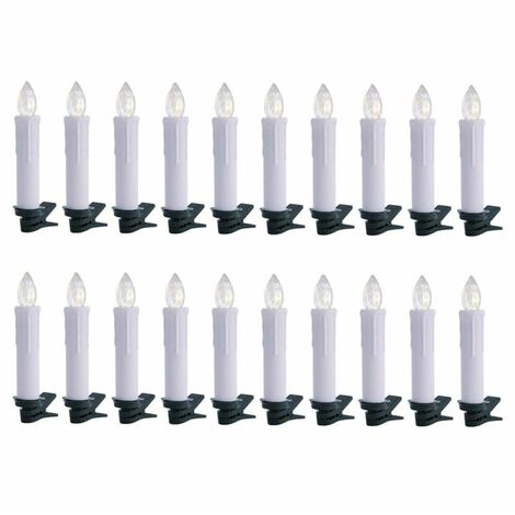 oneConcept Eternal Flame 20 Juego de luces LED para árbol de Navidad 20 piezas Blanco cálido Mando a distancia