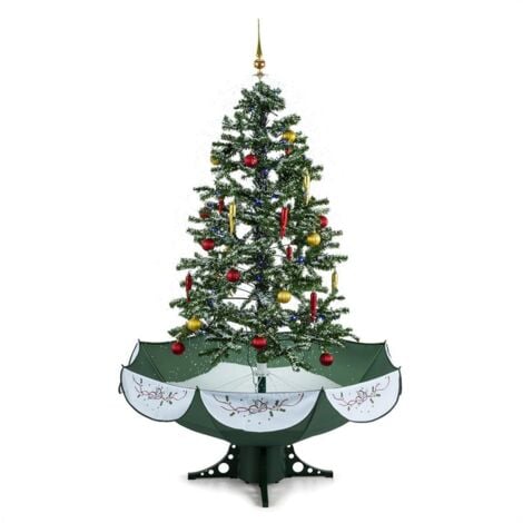 oneConcept Everwhite Árbol de Navidad con sistema de nevado 180cm LED Música Adornos Verde