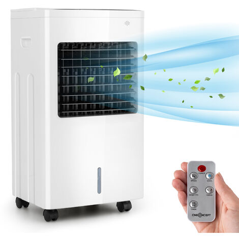 oneconcept Freeze Me Climatizador evaporativo, ventilador y deshumidificador 3 en 1 de 400m³/h