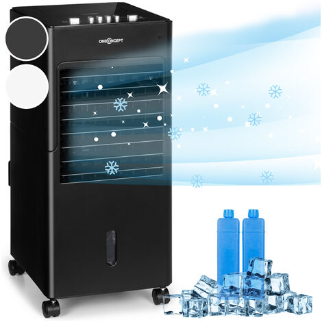 oneconcept Freshboxx Climatizador evaporativo 3 en 1 de 65W y 360m³/h 3 niveles de ventilación Negro - Negro