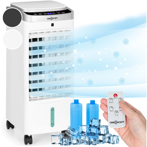 oneconcept Freshboxx Pro Climatizador evaporativo 3 en 1 de 65W y 966m³/h 3 niveles de potencia Blanco
