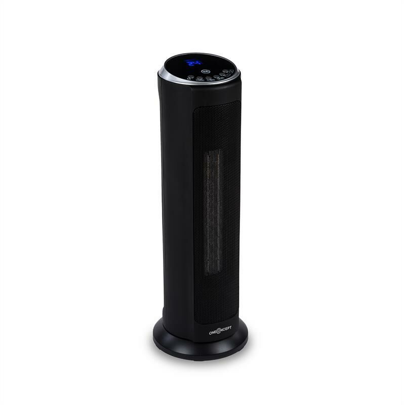 

Heat Spire Calefactor de torre 1200/2000W Temporizador 8h Termostato Negro