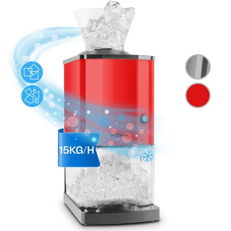 oneconcept Icebreaker Ice Crusher 15kg/h 3,5 Liter Eisbehälter Edelstahl rot