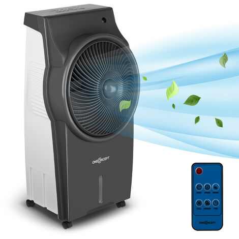 oneconcept Kingcool Climatizador evaporativo, ventilador, ionizador y humidificador de aire 4 en 1 Gris