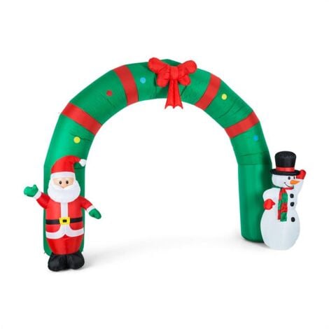 oneConcept Merry Welcome Décoration de Noël gonflable porte 250cm LED