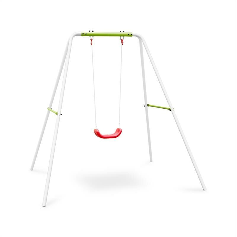 Oneconcept - Miri Balançoire enfant de jardin, armature, cordes et assise verte