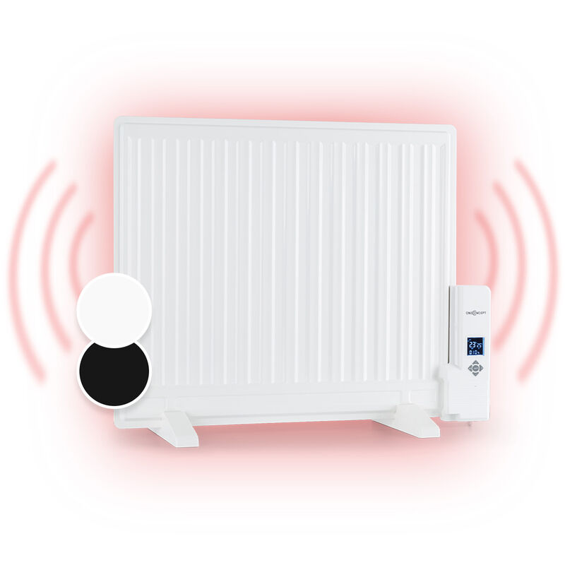 

Wallander Radiador de aceite 600 W pantalla led temporizador semanal blanco