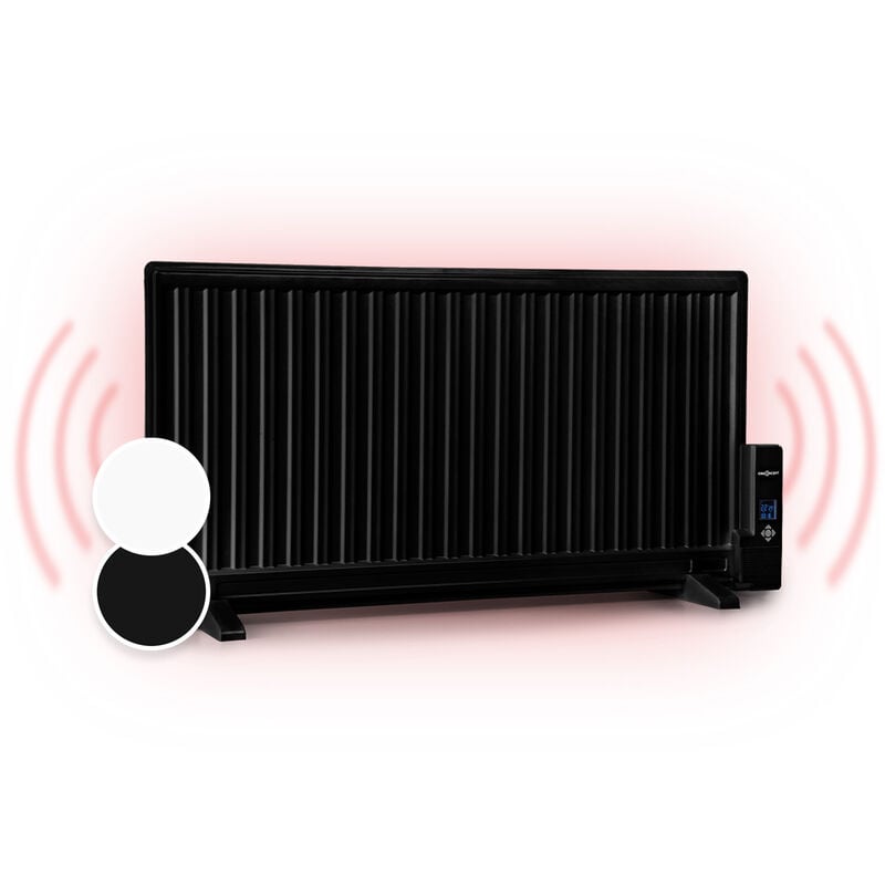 Oneconcept - Wallander Radiateur à bain d'huile 1000W thermostat Chauffage ultra plat - noir
