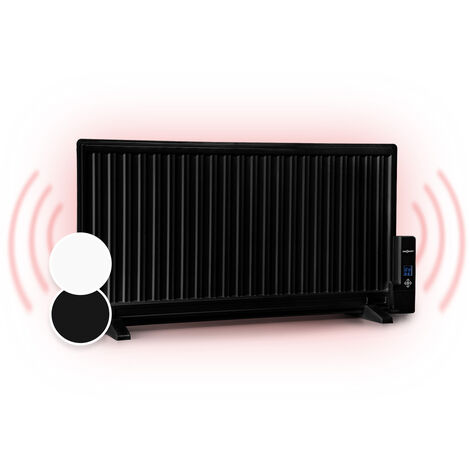 oneConcept Wallander Radiateur à bain d'huile ultra plat 1000W - noir