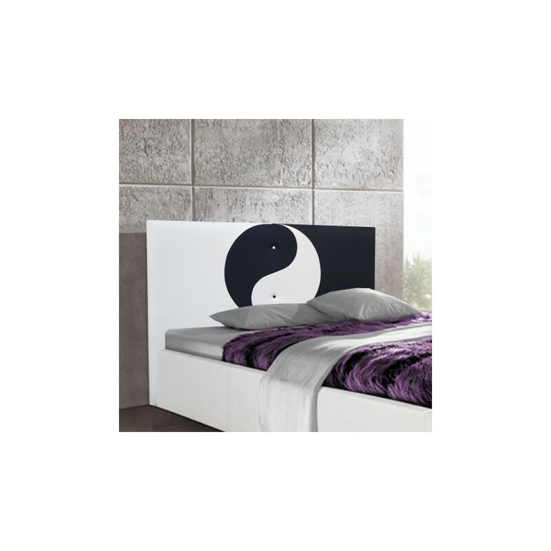 

Cabecero de Cama tapizado en Polipiel Mod. YIN YANG Largo, Acolchado de Espuma para Cama de Niño, Juvenil y Matrimonio (125 cm. Alto) (105X125,